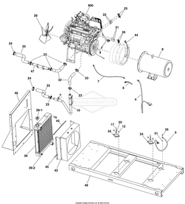 Main Unit Group Diagram and Parts List for 076180-04  Briggs and Stratton Generator